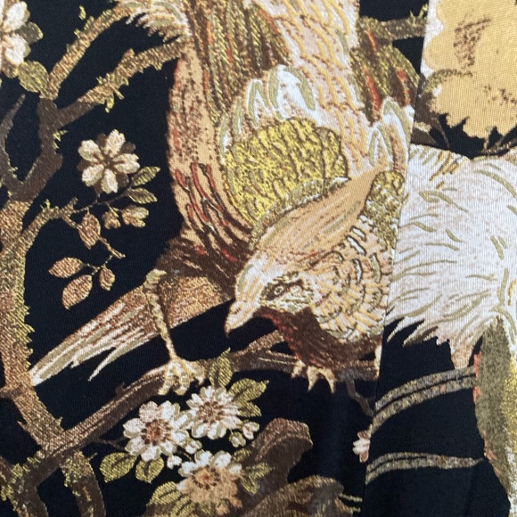 Roberto Cavalli Black and Gold Long Sleeve Dress - Picture 5 of 6